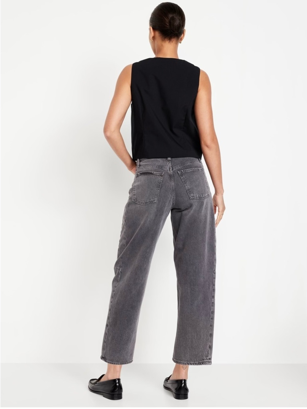 Old Navy High Rise Barrel Leg Ankle NWT Size 12 - Picture 2 of 6